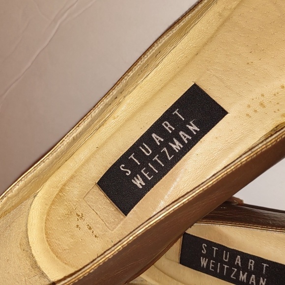 Stuart Weitzman Gold Loafers - Picture 2 of 13